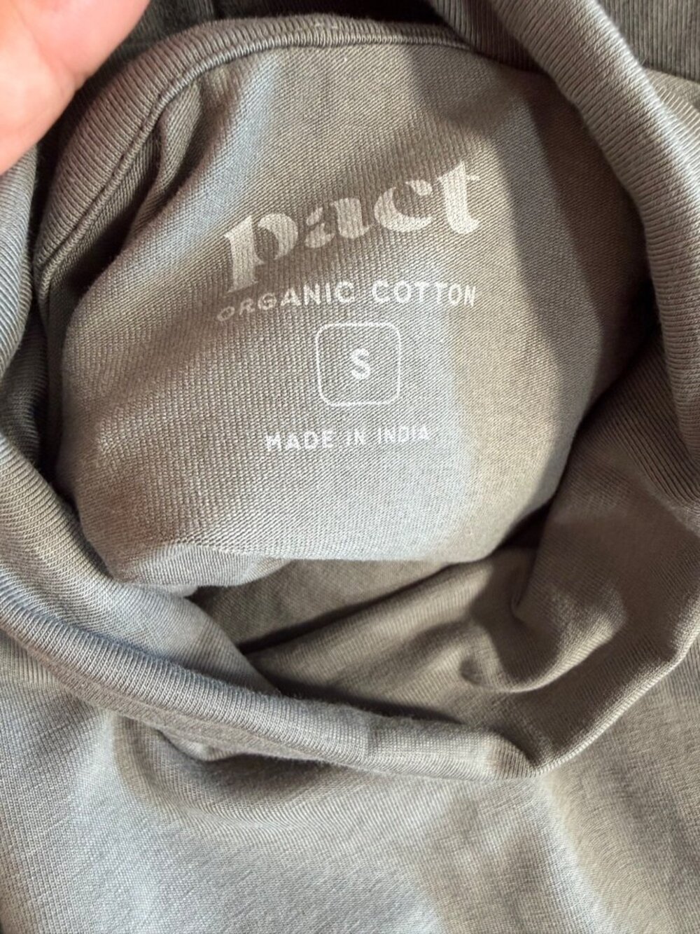 Pact Organic Cotton Turtleneck Women’s Size S Long Sleeve Green Earthy Layer - Picture 6 of 10